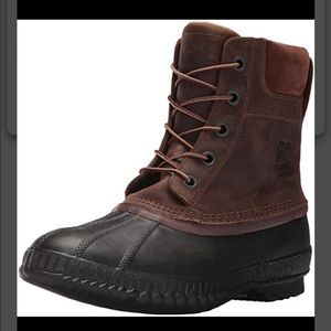 Sorel Cheyanne II Men’s size 8 warm waterproof boots nwt in tobacco black
